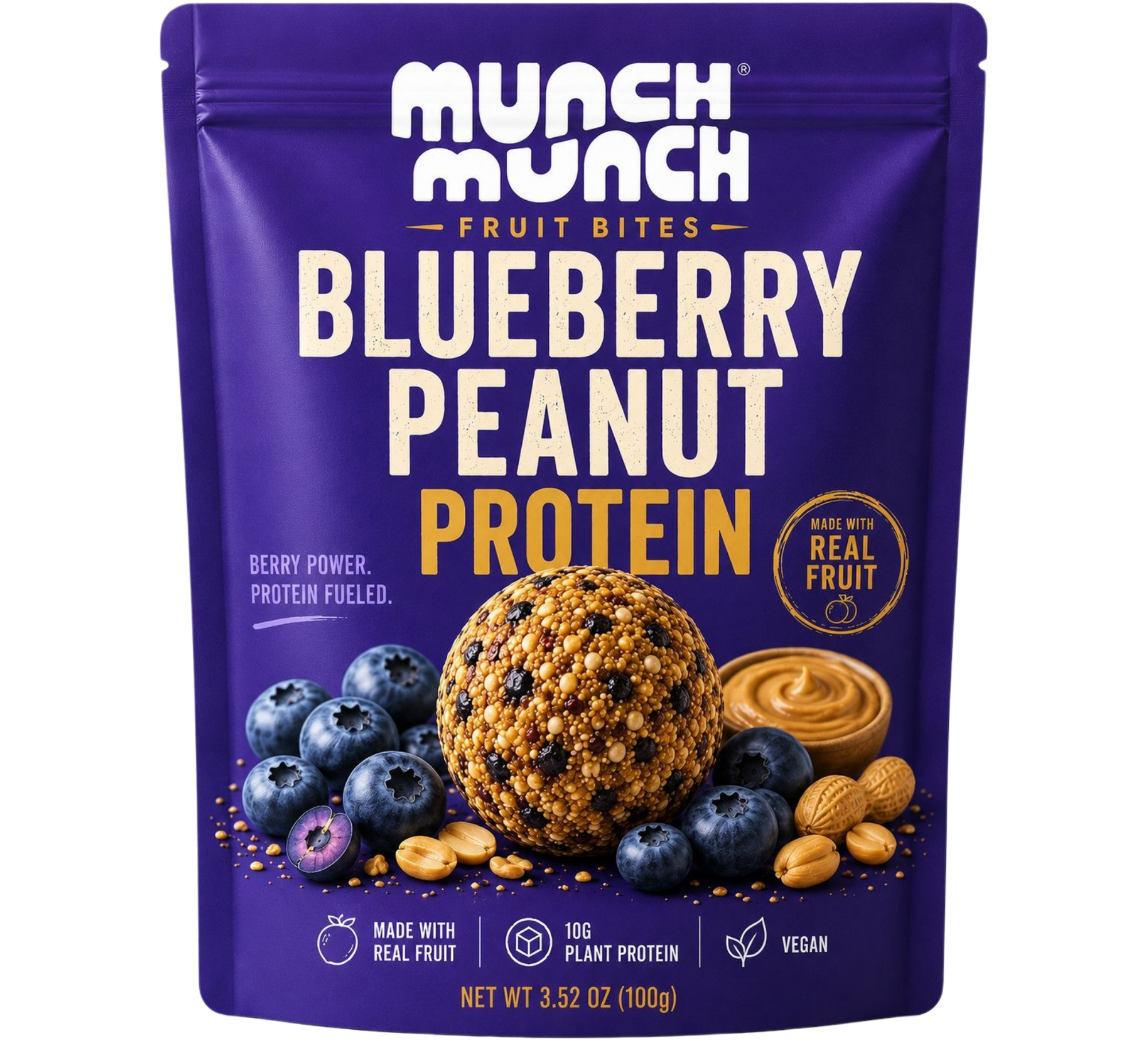 Blueberry Peanut Protein Bites